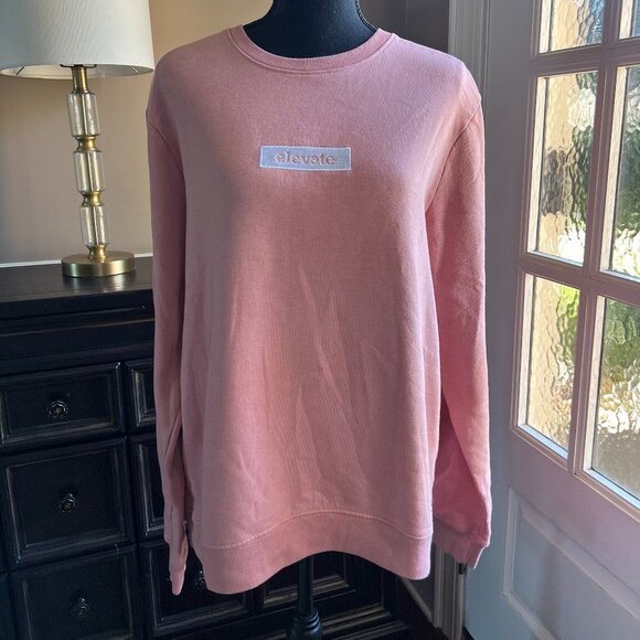 Pink Sweatshirt Elevate Size Large San Francisco Work Shirt Brand 0289 - Picture 3 of 9